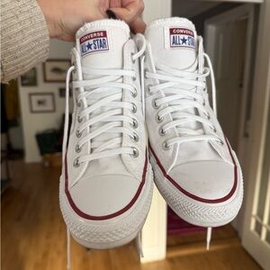 Converse Chuck Taylor All Star White Canvas High-Tops, Size 8